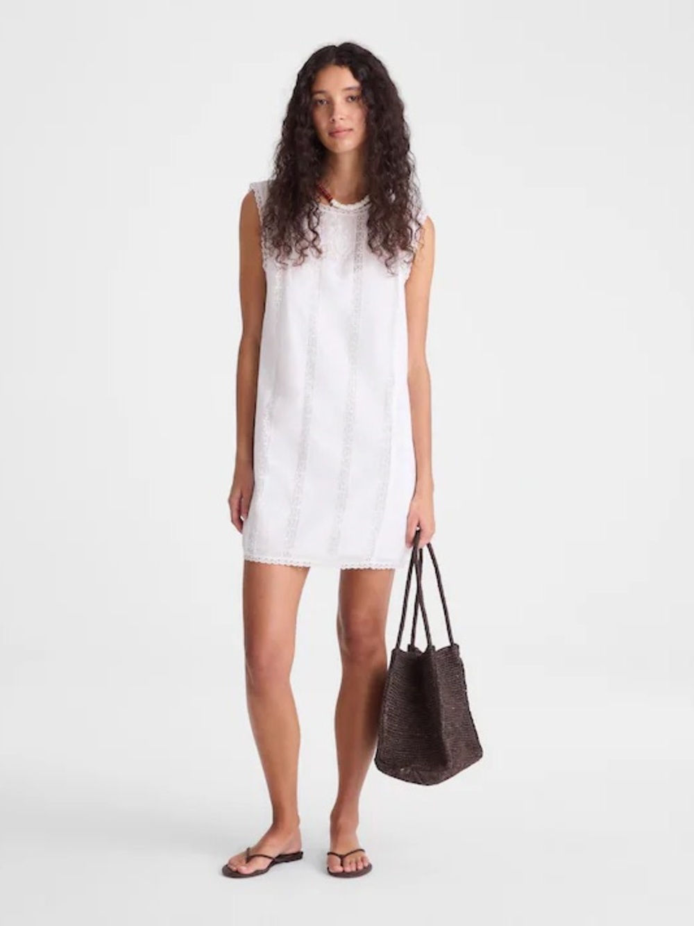 NWT Madewell Embroidered Lace Insert Dress